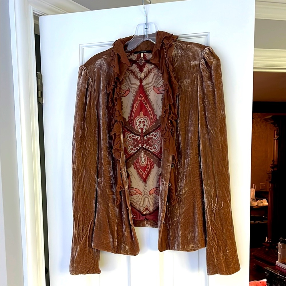 Elie Tahari vintage crushed velvet jacket